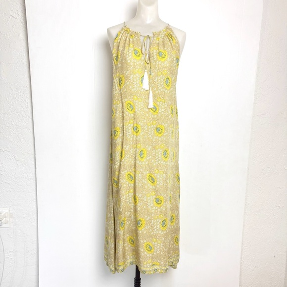 Natalie Martin Marlien Sleeveless Midi Dress Vintage Flower & Sand midi Dress XS - Picture 2 of 10
